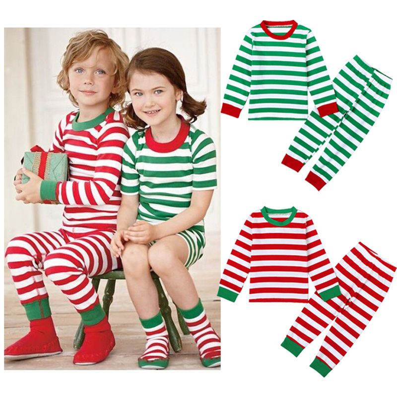 2017 xmas ins boy girls kids long sleeves stripes christmas pajama sets striped t shirt striped pants sets kids cotton sleepwear christmas boys pajamas - Cheap Christmas Pajamas 2017 xmas ins boy girls kids long sleeves stripes christmas pajama sets striped t shirt striped pants sets kids cotton sleepwear christmas boys pajamas - Cheap Christmas Pajamas