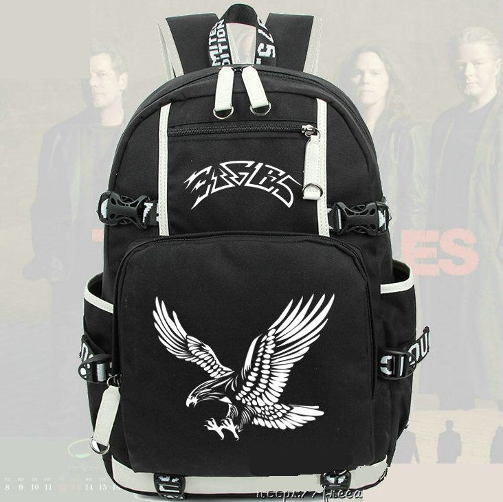 Eagles Backpack Classic Rock Band Daypack Hotel California Fans