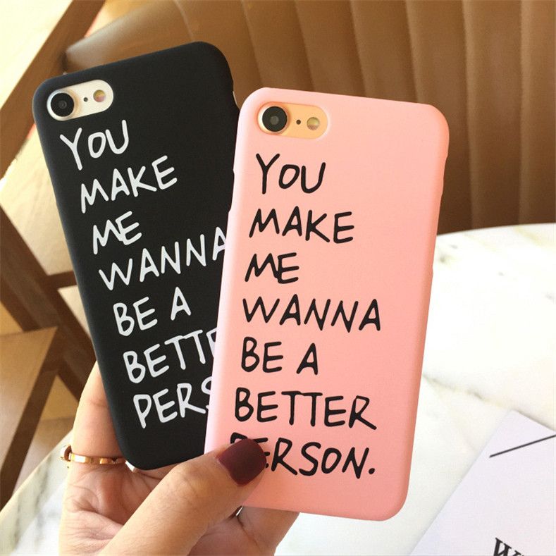 Case For Apple Iphone 5 5s Se 6 6s 7 7 Plus Fashion Letter Matte