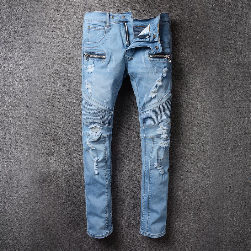 blue jean biker jeans