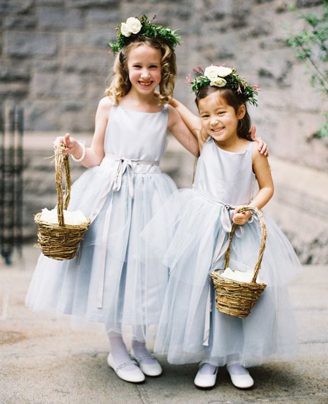 crepe flower girl dress
