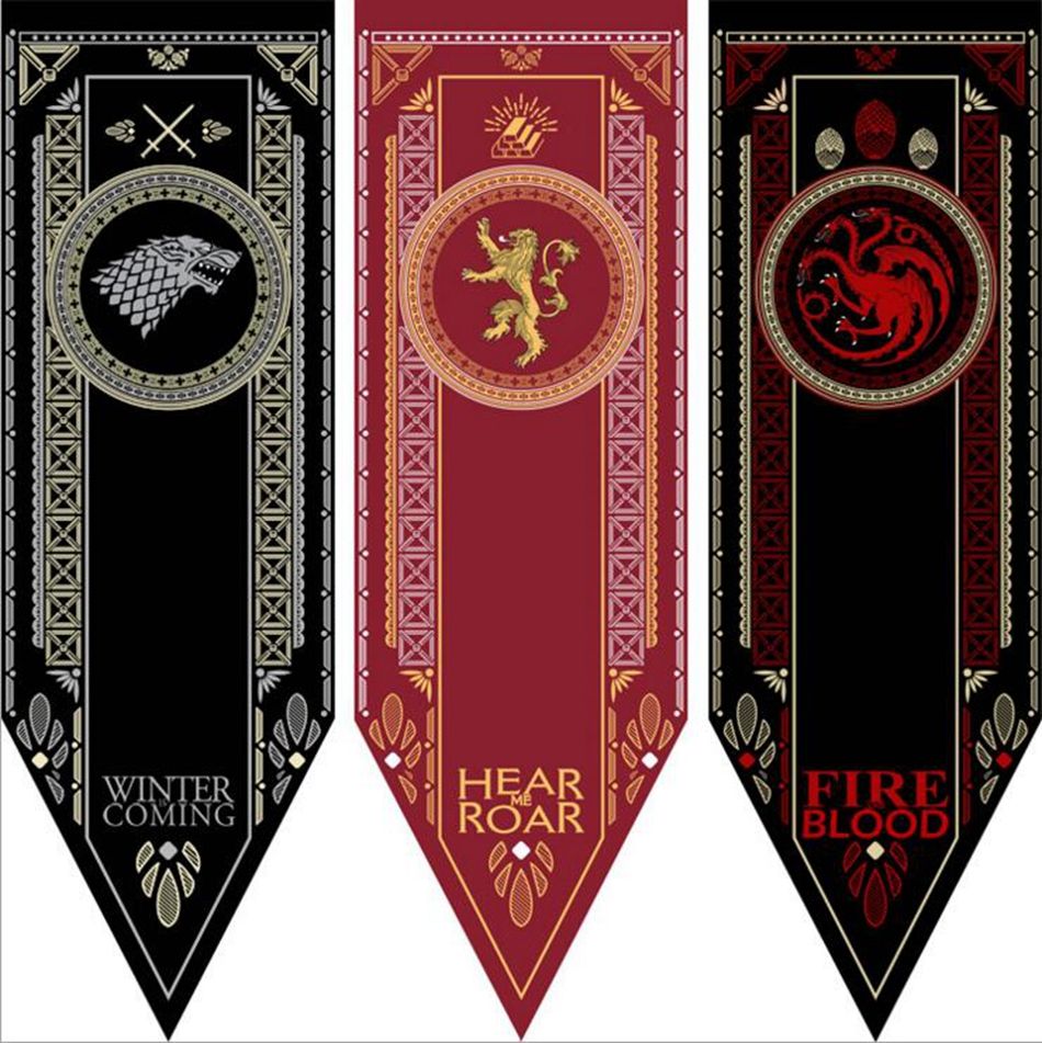 2019 game of thrones flages 48 150cm house stark tournament