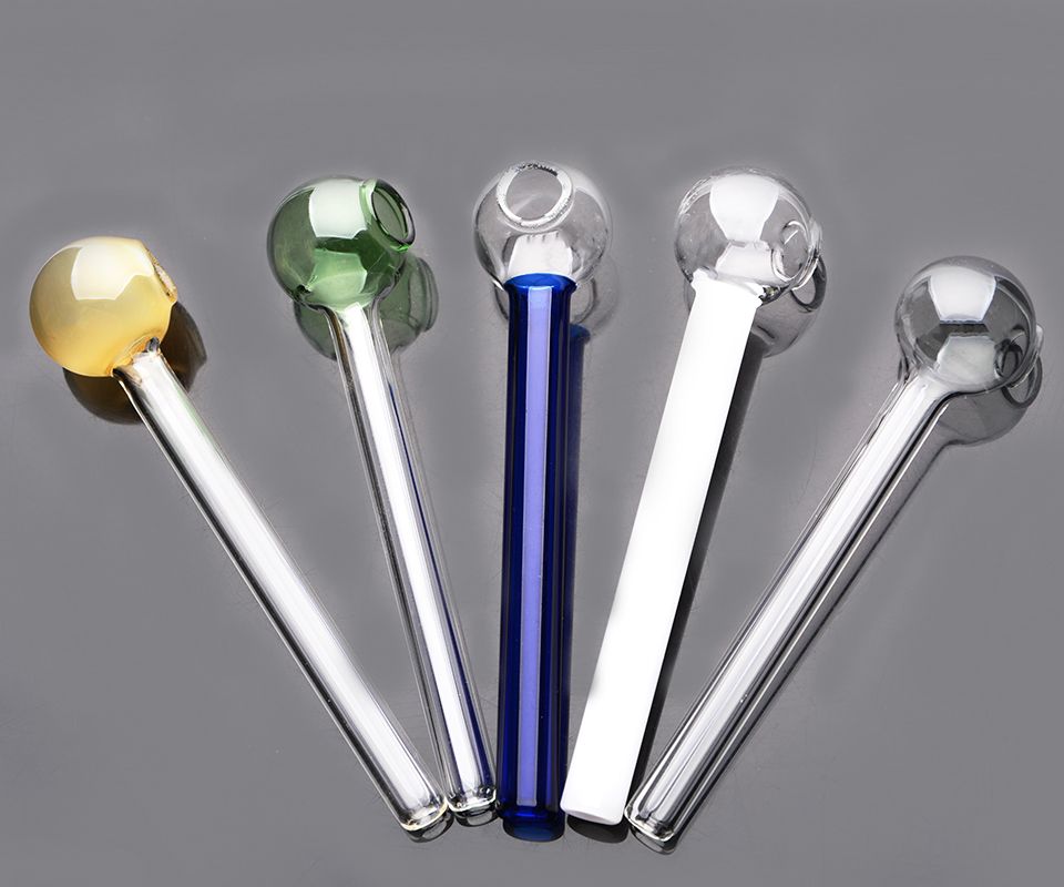 2019 High Quality Colorful Smoking Pipes Single Bubble Glass Dab Oil