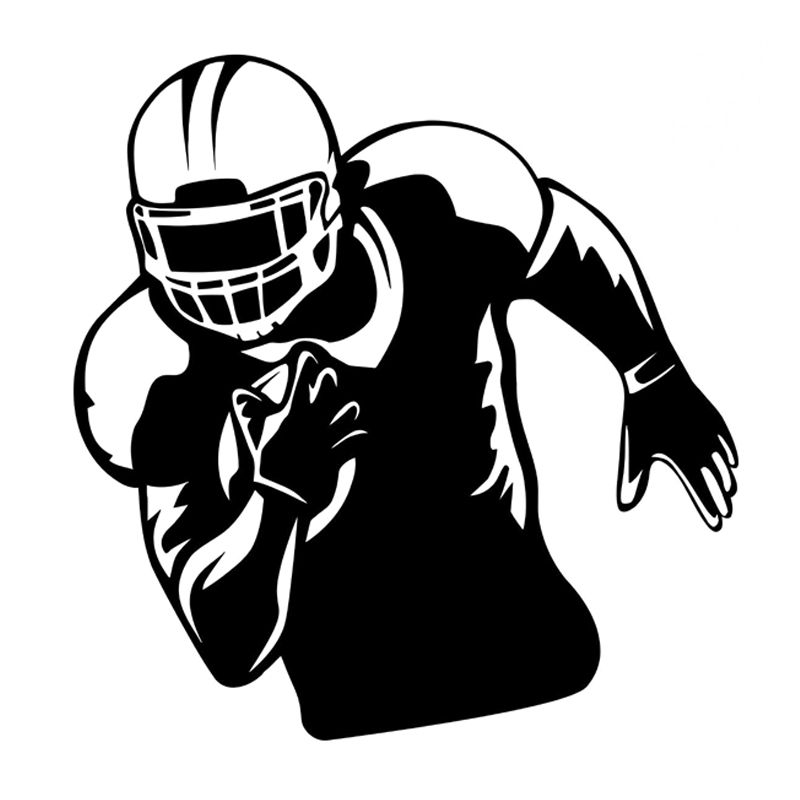 2019 12.4CM*12.8CM Interesting Football Player Sports Silhouette Decal ...