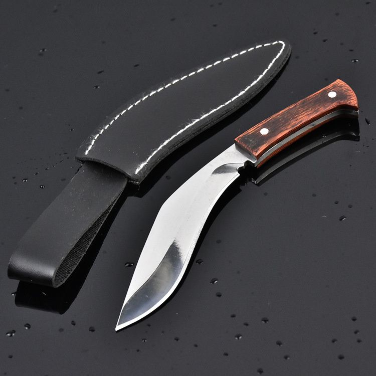Small Dogleg Knife Camping Fixed Blade Knife Outdoor Survival Mini Dog