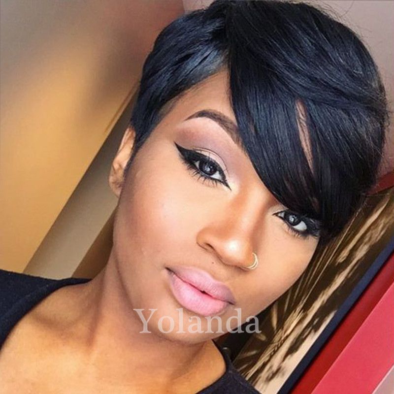 Rihanna Short Hair Wigs Brazilian Human Hair Wig Pixie Cut Short ... Rihanna Short Hair Wigs Brazilian Human Hair Wig Pixie Cut Short ...
