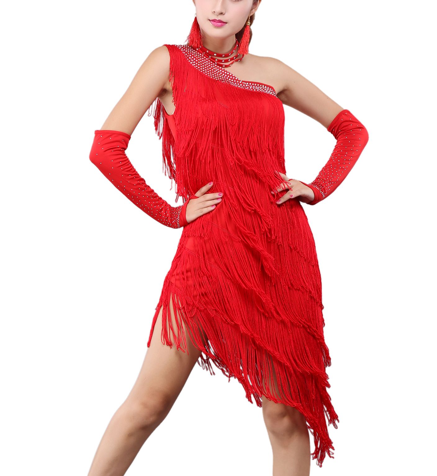 One Shoulder Ballroom Dress