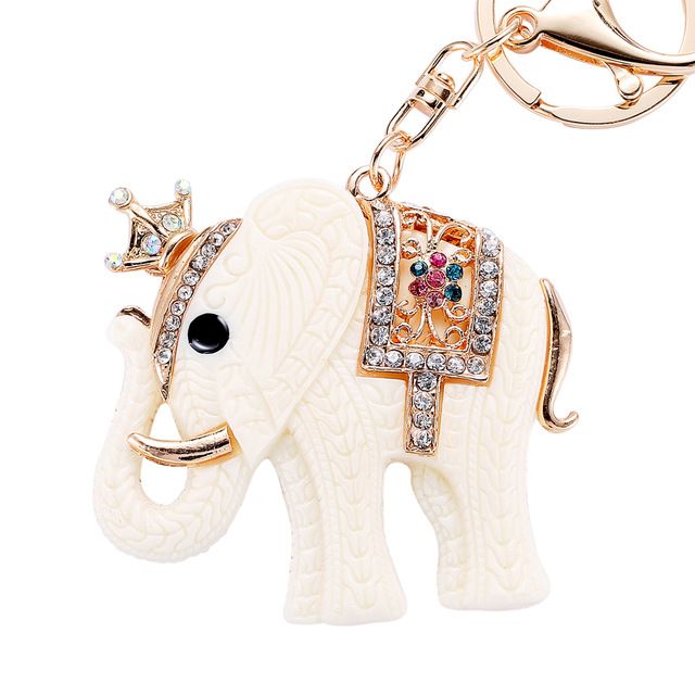 2020 Novelty Thailand Elephant Rhinestone Keychain Keyring Fashion
