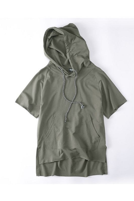 2019 Wholesale Off Shoulder Blank Color Mens Sweatshirts And Hoodies Short Sleeve Loose Style ...