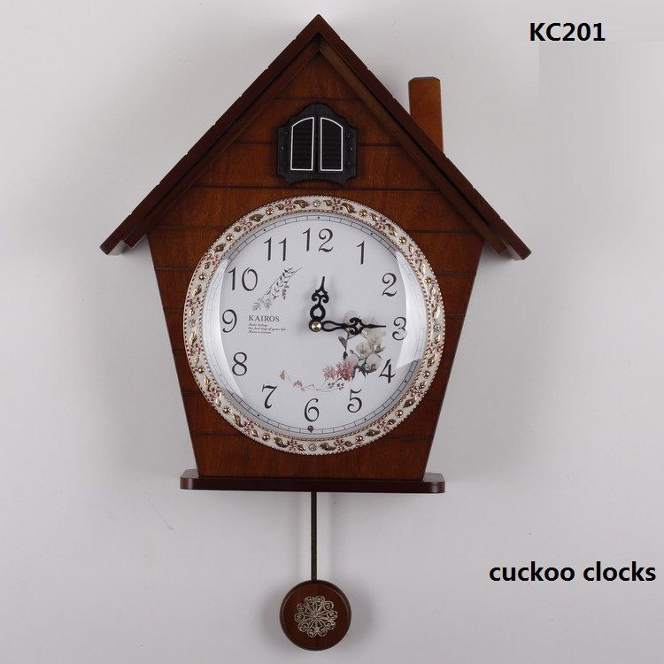 Wholesale Wood Light Controlled Time Cuckoo Clocks Machine Core Cuckoo Clock Wall Clock Kairos