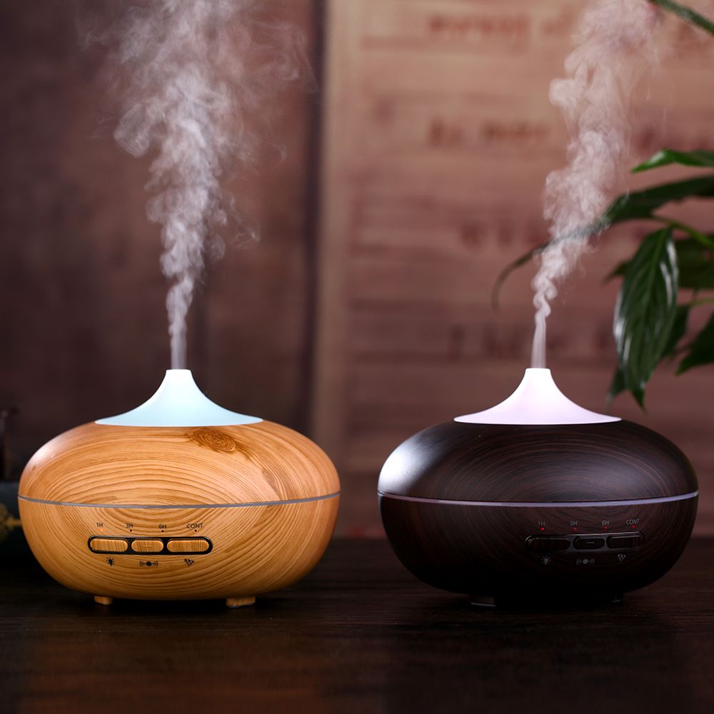 300ML Wood Grain Essential Oil Aroma Diffuser Ultrasonic Aroma Cool