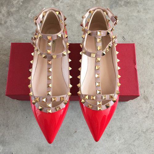 t strap studded flats