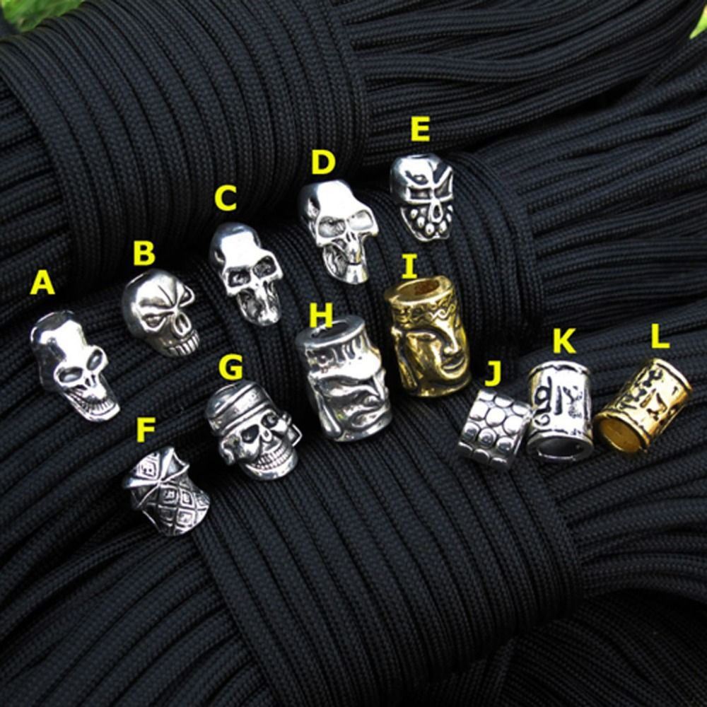 Wholesale Paracord Beads Metal Charms Skull For Paracord Bracelet Accessories Survival ,DIY ...