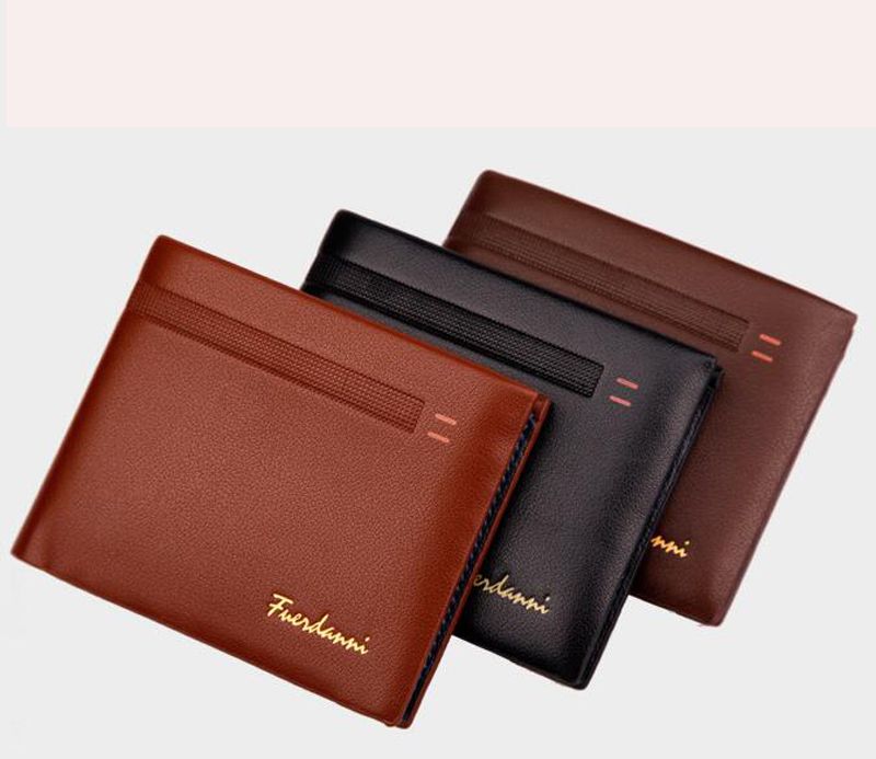 New Arrival PU Leather Wallets For Mens Designer Bifold Money Purse Mixed Wholesale High Quality ...