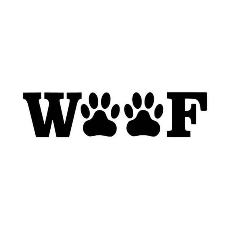 2020 145cm37cm woof dog paw cute text car sticker fashion vinyl