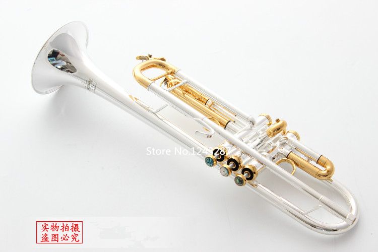 Bach LT180S-72 Bb Super tromba Instruments Superficie argento placcato oro Ottone Bb Trompeta strumento musicale professionale