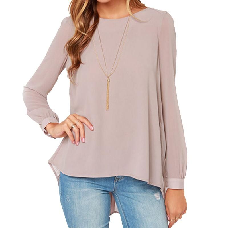 2018 2017 Summer Fashion Women Blouse European Style Chiffon Blouses Ladies Office Shirts Long Sleeve Pleated Back Tops Wqe351236 From Crazyee 2018 2017 Summer Fashion Women Blouse European Style Chiffon Blouses Ladies Office Shirts Long Sleeve Pleated Back Tops Wqe351236 From Crazyee