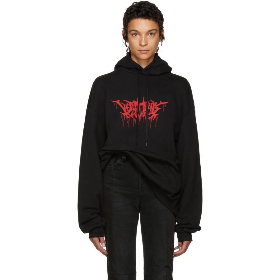 17FW VETEMENTS Metal Hoodies Flame Letters Printed Sweatshirts Couple ...