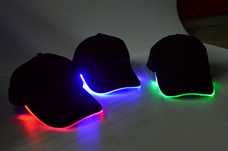Duck Tongue Cotton Black Baseball Cap Hat Stage Led Lamp Glow Color Duck Tongue Cotton Black Baseball Cap Hat Stage Led Lamp Glow Color Fiber Bag Mail Custom Fitted Hats Design Your Own From Yangjingguo