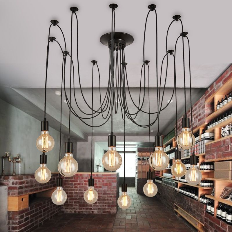 5 6 8 Lights Re Retro Chandelier Loft Light Pendant 5 6 8 Lights Re Retro Chandelier Loft Light Pendant Wrought Iron Lamps Ac 85v 260v Ceiling Lamp Traditional Lighting