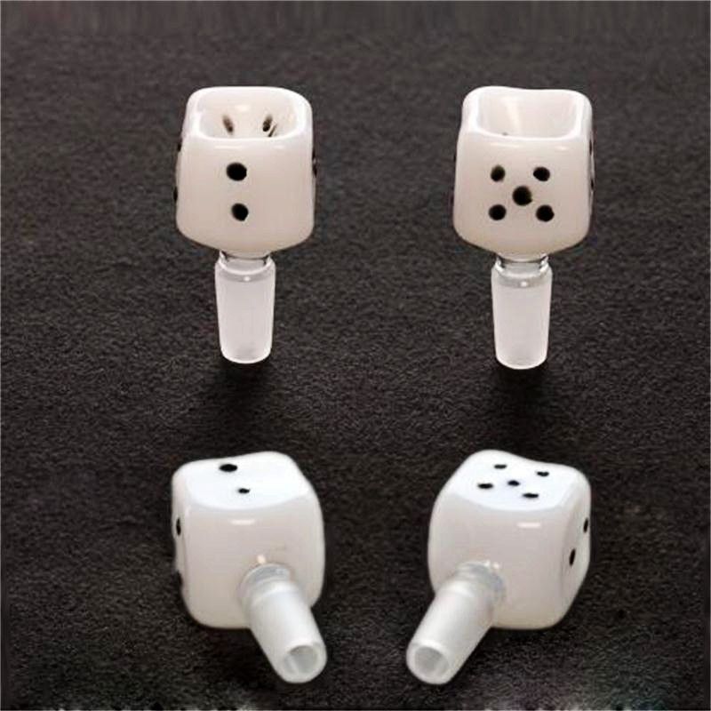 Dice Glass Bowl Smoking Bowls Male Joint 18.8mm And 14.4 Mm for Glass