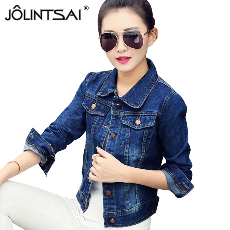 Wholesale- 2016 New Spring Women's Jean Jackets Korean Short Casual ...