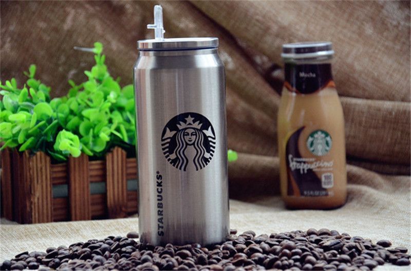 New 500ml Starbuck Beverage Can Stainless Steel Starbucks Mugs With