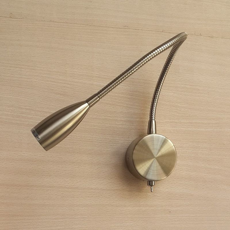 Topoch 2 Pack Flexible Gooseneck Wall Light Hard Wired On Off Switch Topoch 2 Pack Flexible Gooseneck Wall Light Hard Wired On Off Switch Brushed Nickel Finish Cree Led 3w Ac100 240v Dc12v 24v Arm No Slipping