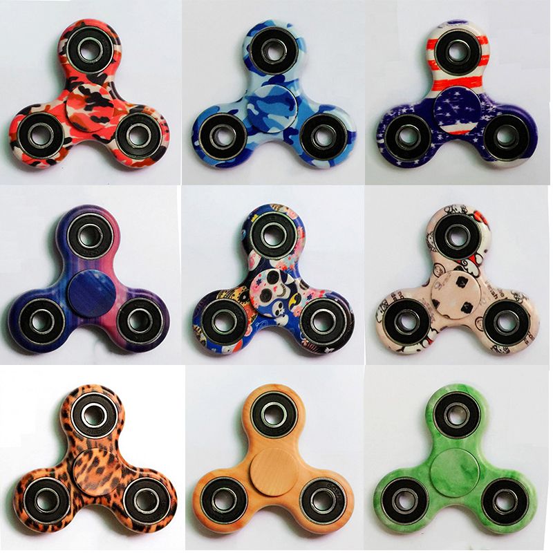 50P Camo Tri-Spinner Fidgets Toy Plastic EDC Sensory 