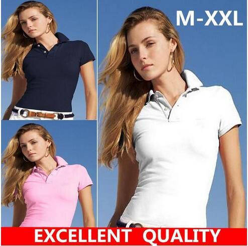2021 Women'S Polo Shirt Style Summer Fashion Small Horse Embroidery Women Lapel Polo Shirts 