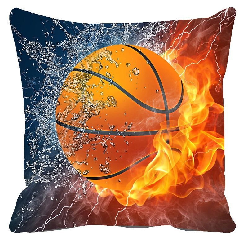 Plush Cushion Cover 40D Sofa Throw Pillows Basketball Pattern Unique Pillow Case Covers For Throw Pillows Plush Cushion Cover 40D Sofa Throw Pillows Basketball Pattern Unique Pillow Case Covers For Throw Pillows