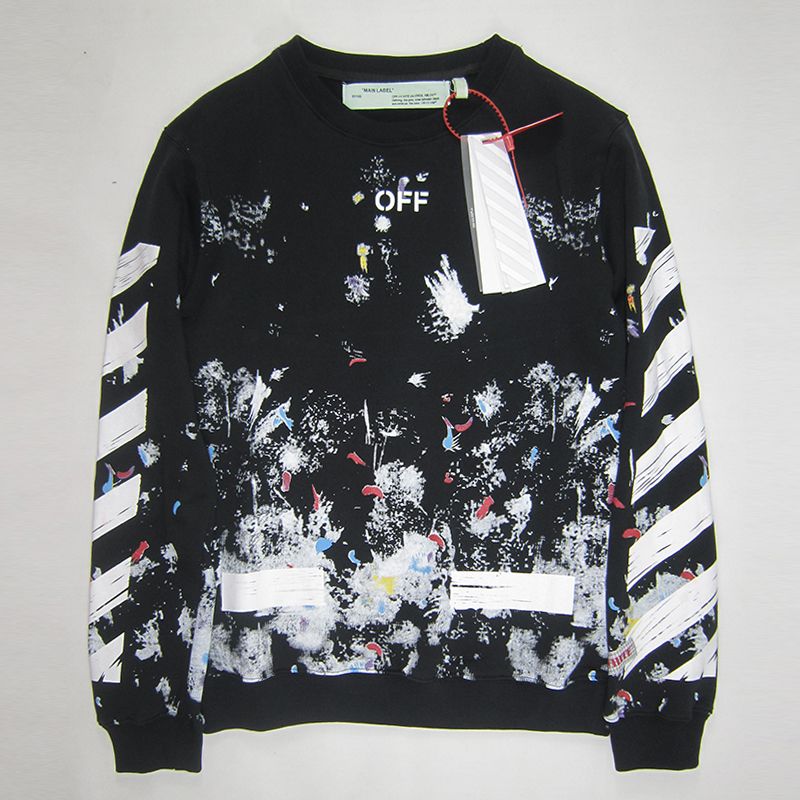 OffWhite Black Galaxy Sweatshirt Seeing Things