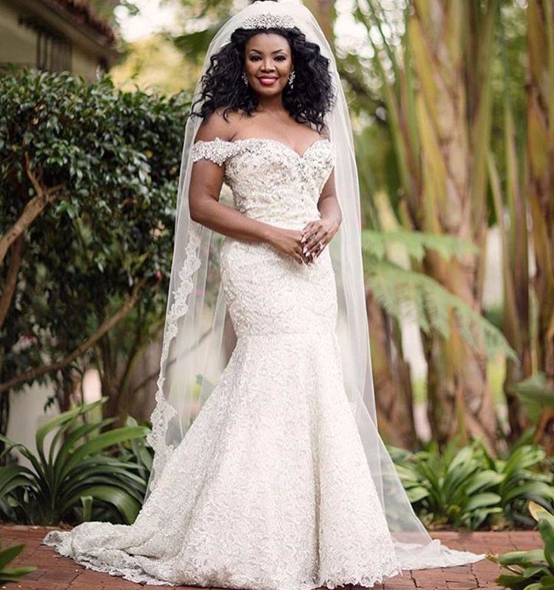  South  African  Plus  Size  2019 Wedding  Dresses  Mermaid 