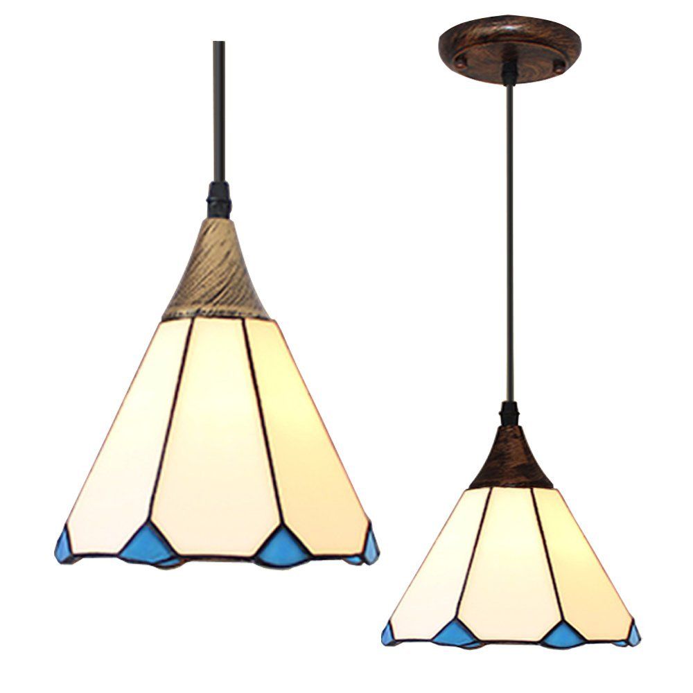 Tiffany Style Chandelier Stained Glass 6 Inch Floret Ceiling Hanging Tiffany Style Chandelier Stained Glass 6 Inch Floret Ceiling Hanging Lamp 1 Light Pendant Fixture Handmade Lampshade Decorating Room Plug In