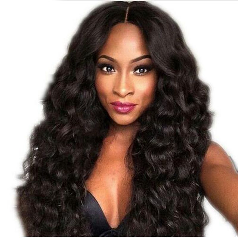Hot Selling Simulation Human Hair Wig Loose Wave Full Wig For