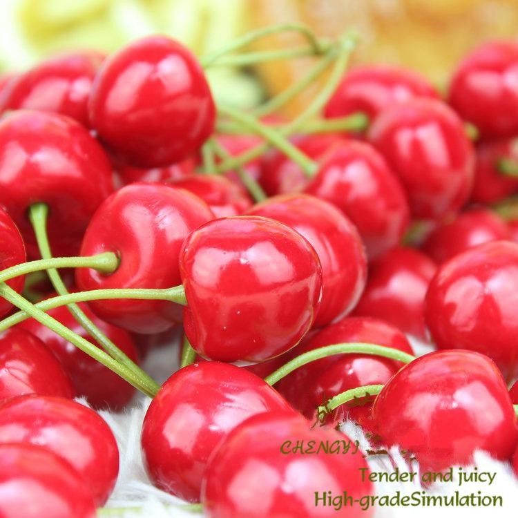 2017 New Arrival Artificial Fruits Simulation Cherry Cherries Fake