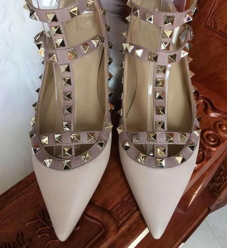 2017 Hot Sales Valen Shoes Ballerinas Fashion Women Rivet Shoes Flats ...