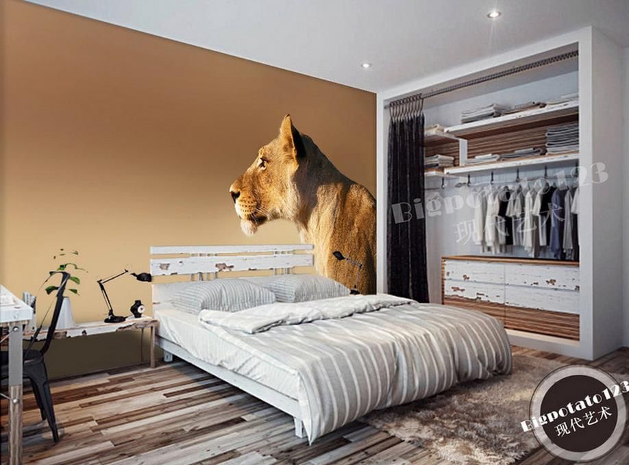 Horse Wall Murals custom 3d mural wallpaper desert standing african wild male lion Horse Wall Murals custom 3d mural wallpaper desert standing african wild male lion
