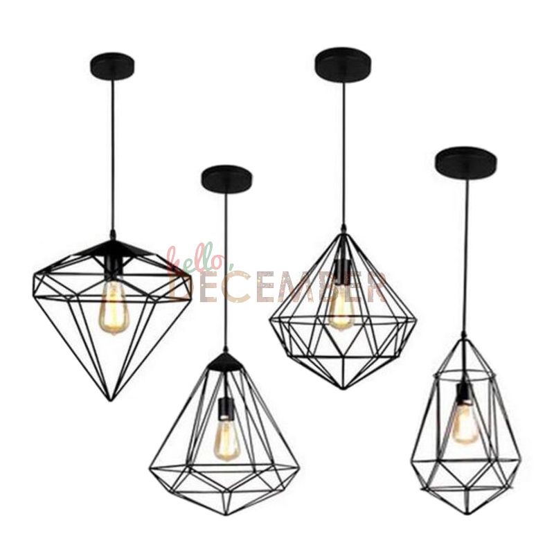 4 Style Vintage Led Cord Pendant Lights Industrial Metal Adjustable 4 Style Vintage Led Cord Pendant Lights Industrial Metal Adjustable Ceiling Lamps E26 E27 Base Lighting Parts Plug In