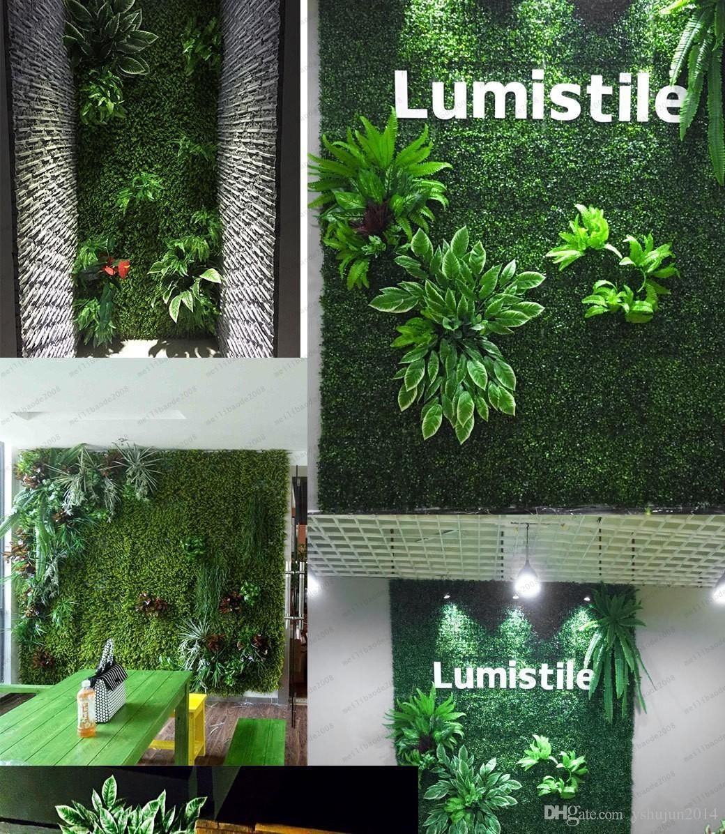 Eucaly Giant Artificial Wall Decoration Turf Plastic Boxwood Grass Mat 60cm 40cm Free