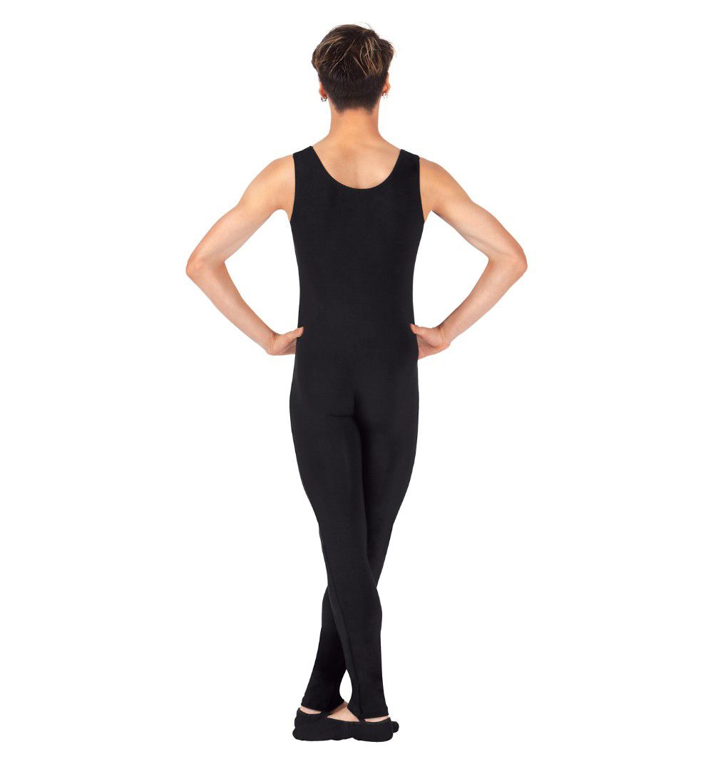 2019 One Piece Black Tank Unitard Men Lycra Ballet Sleeveless Full Body