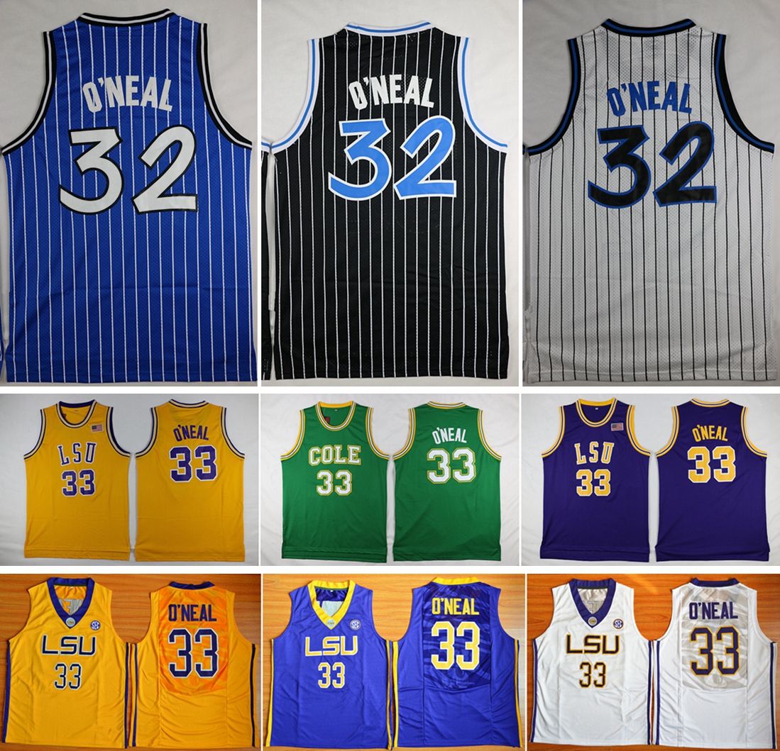 2019 Cheap Throwback Jerseys #32 Shaquille Oneal Jersey ...