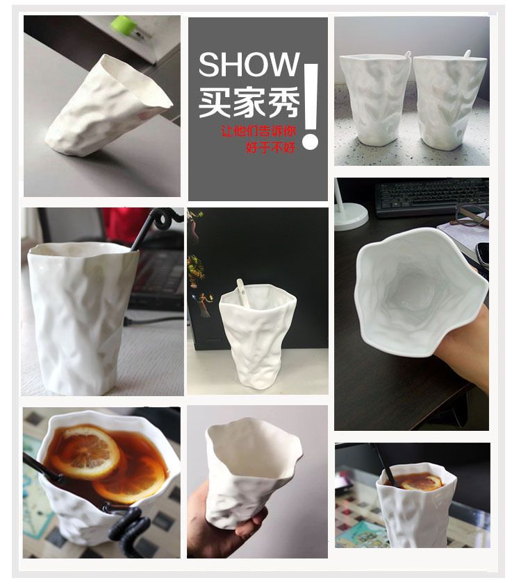 Großhandel Faltende Tasse Kreative Tasse Hochwertige Bleifreie Knochen Porzellan Kunst Design Reine Weiße Origami Tassen Von Diorseraph 198 Auf