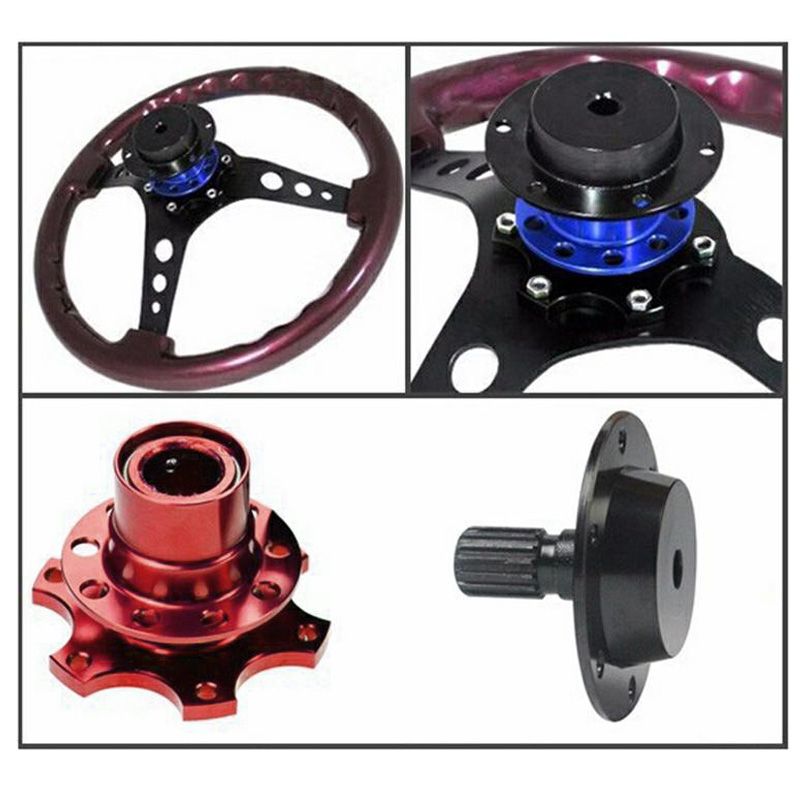 70mm Car Steering Wheel Quick Release Hub 6 Holes Racing Adapter Snap