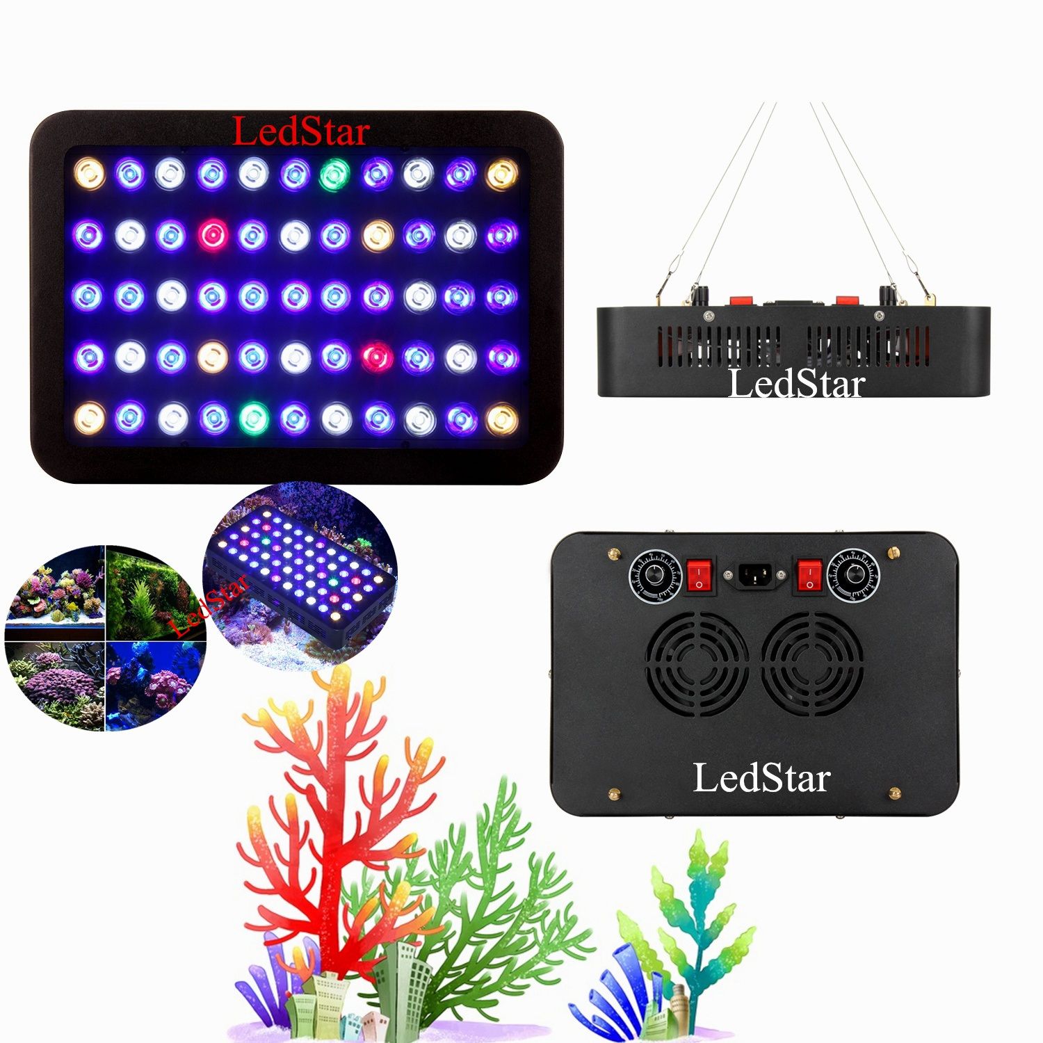 Dimmable 165w 300W Full Spectrum Led Aquarium Lamp For Coral Reef