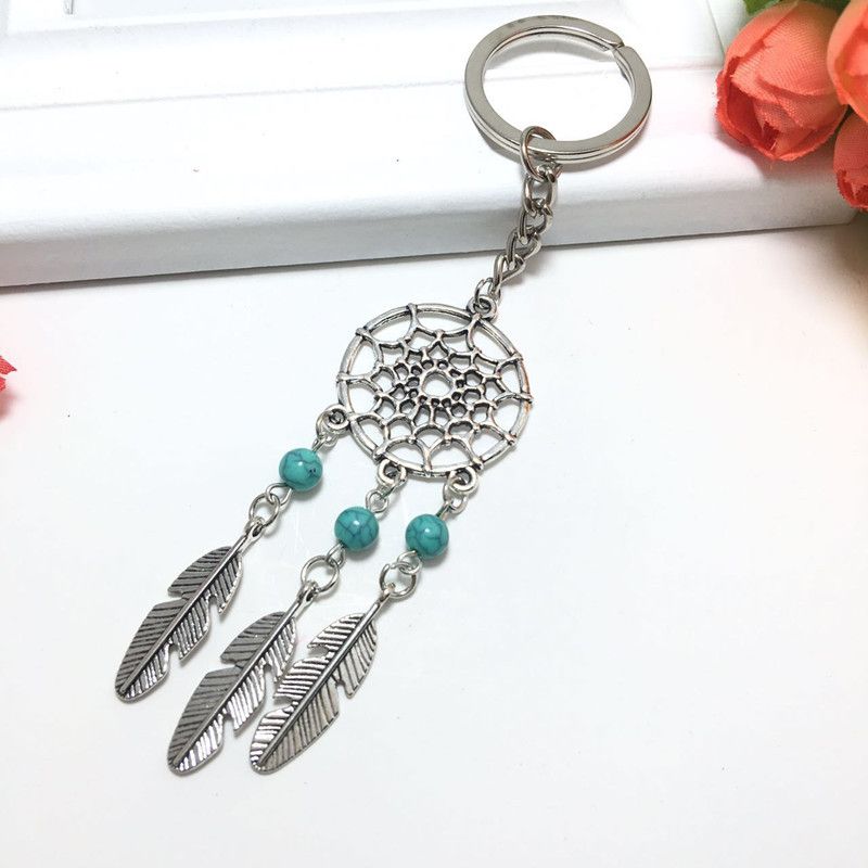 Wholesale Dream Catcher Turquoise Feather Tree Leaf Dreamcatcher