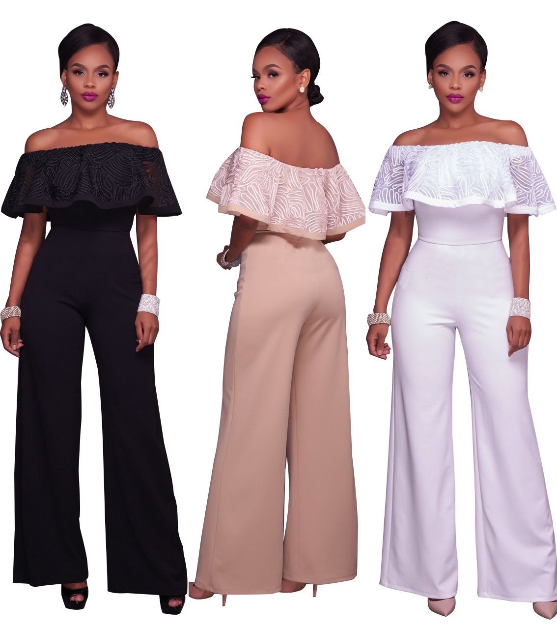 white ruffle romper womens