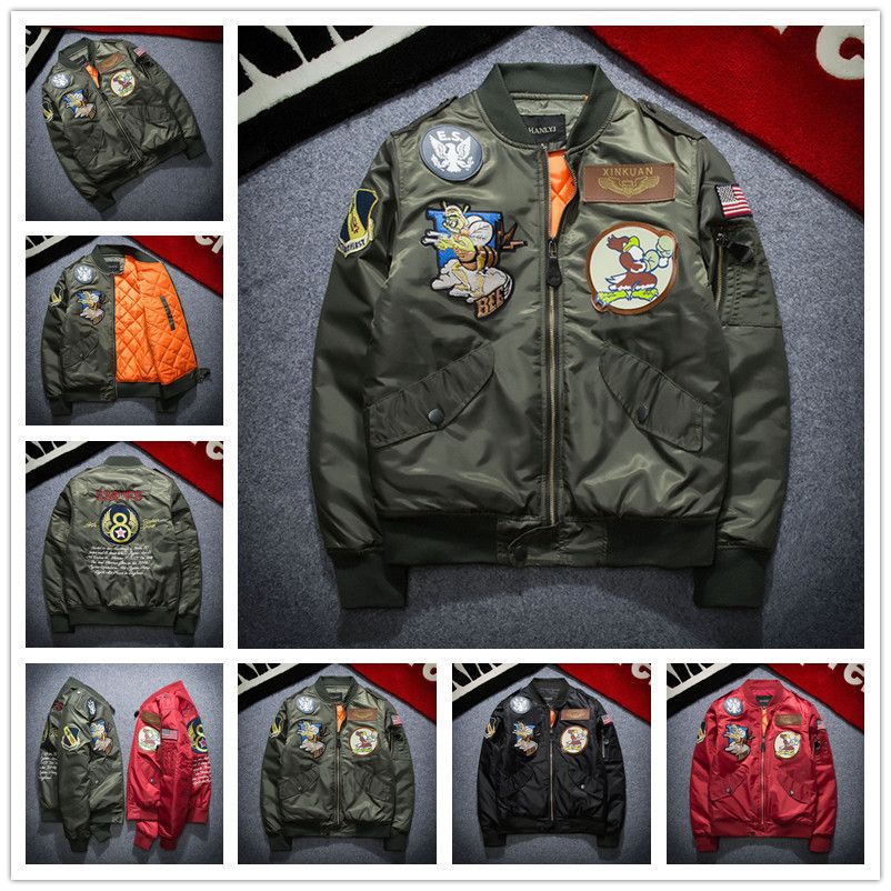 2018 New Nasa Er Jacket Men Ma 1 Flight Pilot Air Force 2018 New Nasa Er Jacket Men Ma 1 Flight Pilot Air Force Male Ma1 Army Green Military Motorcycle Jackets Coats S 3xl