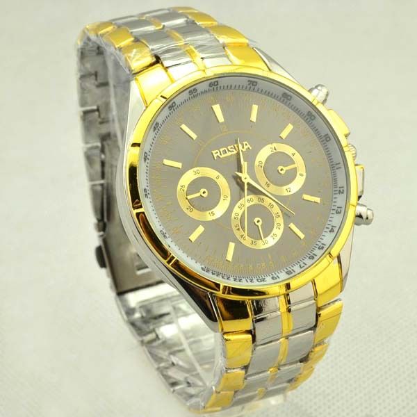 Marchio Di Lusso ROSRA Lega Acciaio Inossidabile Orologio Moda Oro Orologi  Uomo Acciaio Pieno Orologio Al Quarzo Da Uomo Orologio Da Uomo Da 2,48 € |  DHgate Italy