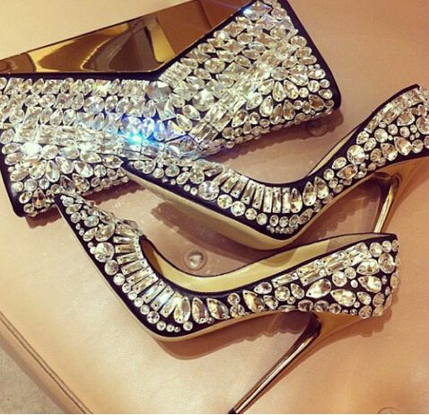 blinged out heels